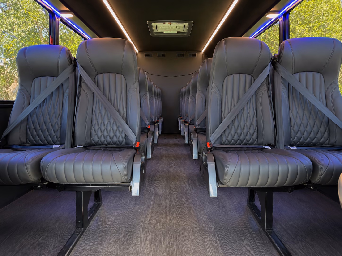 temple 18 passenger minibus inside