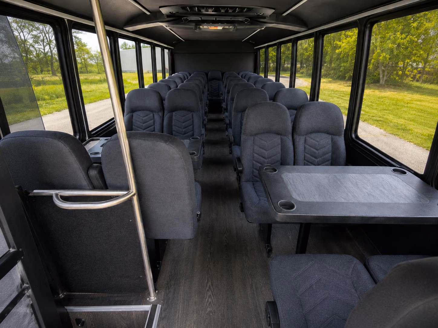 temple 18 passenger minibus interior