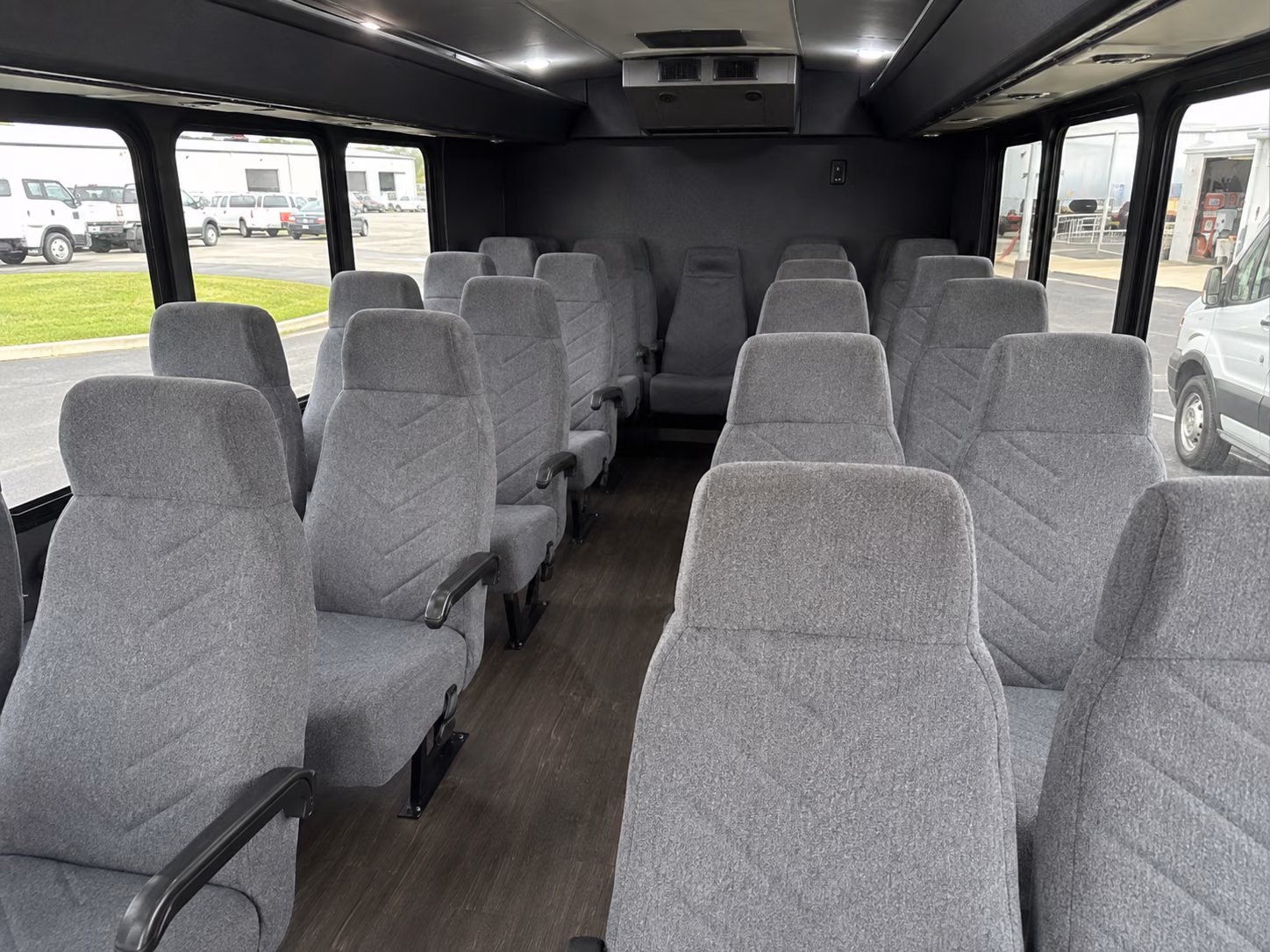 temple 20 passenger minibus inside