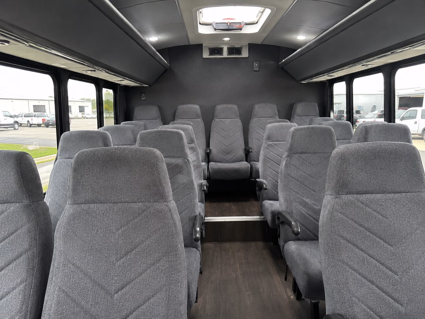 temple 20 passenger minibus interior