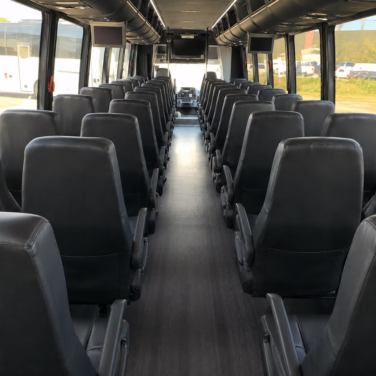 temple 30 passenger minibus inside