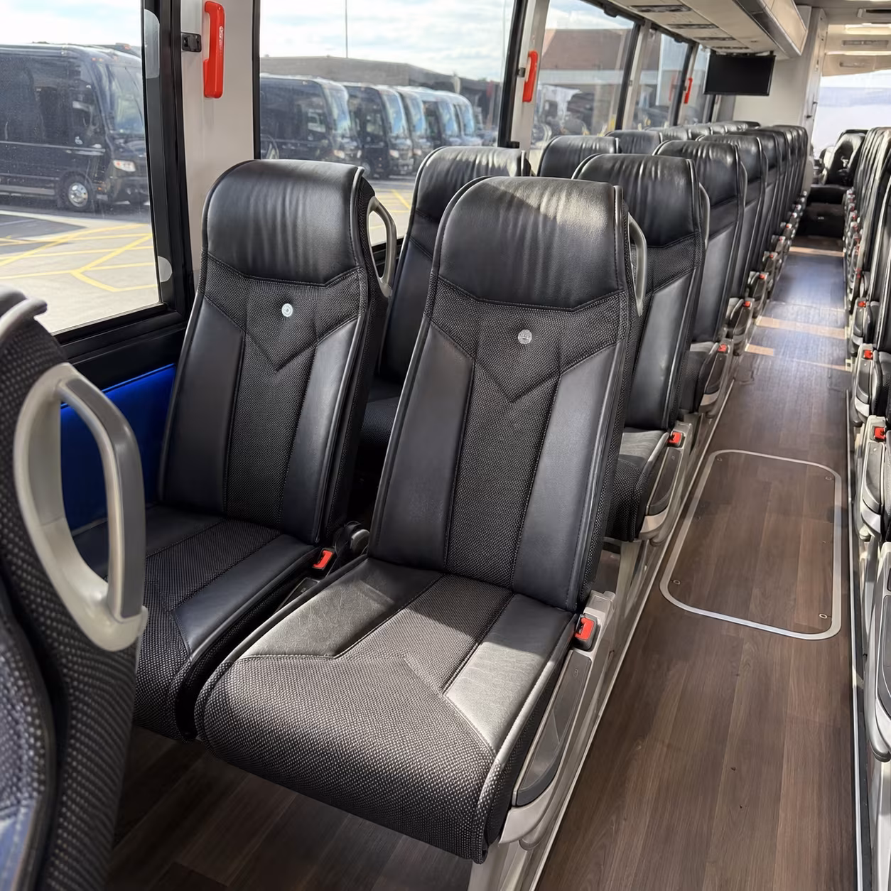 temple 40 passenger charter bus interior