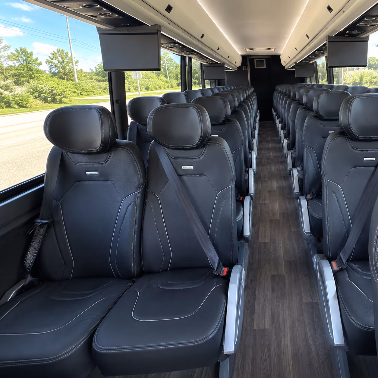 temple 47 passenger charter bus inside
