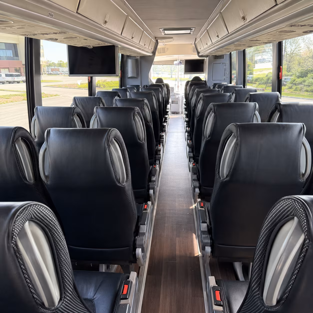 temple 56 passenger charter bus inside