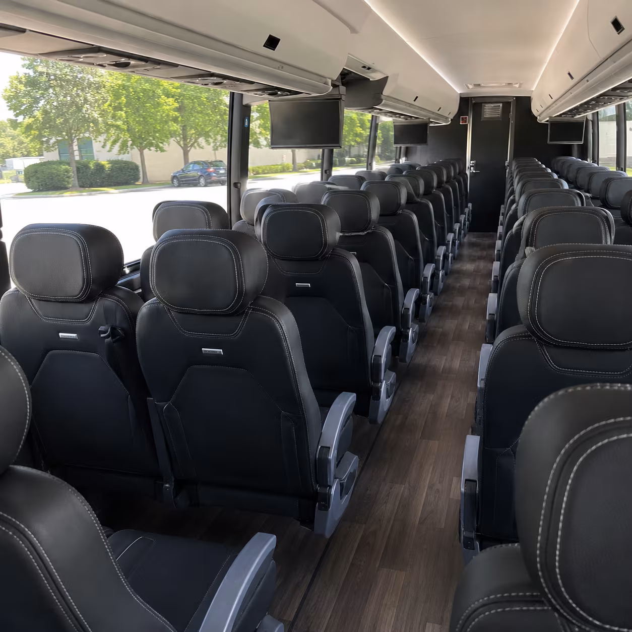temple 56 passenger charter bus interior
