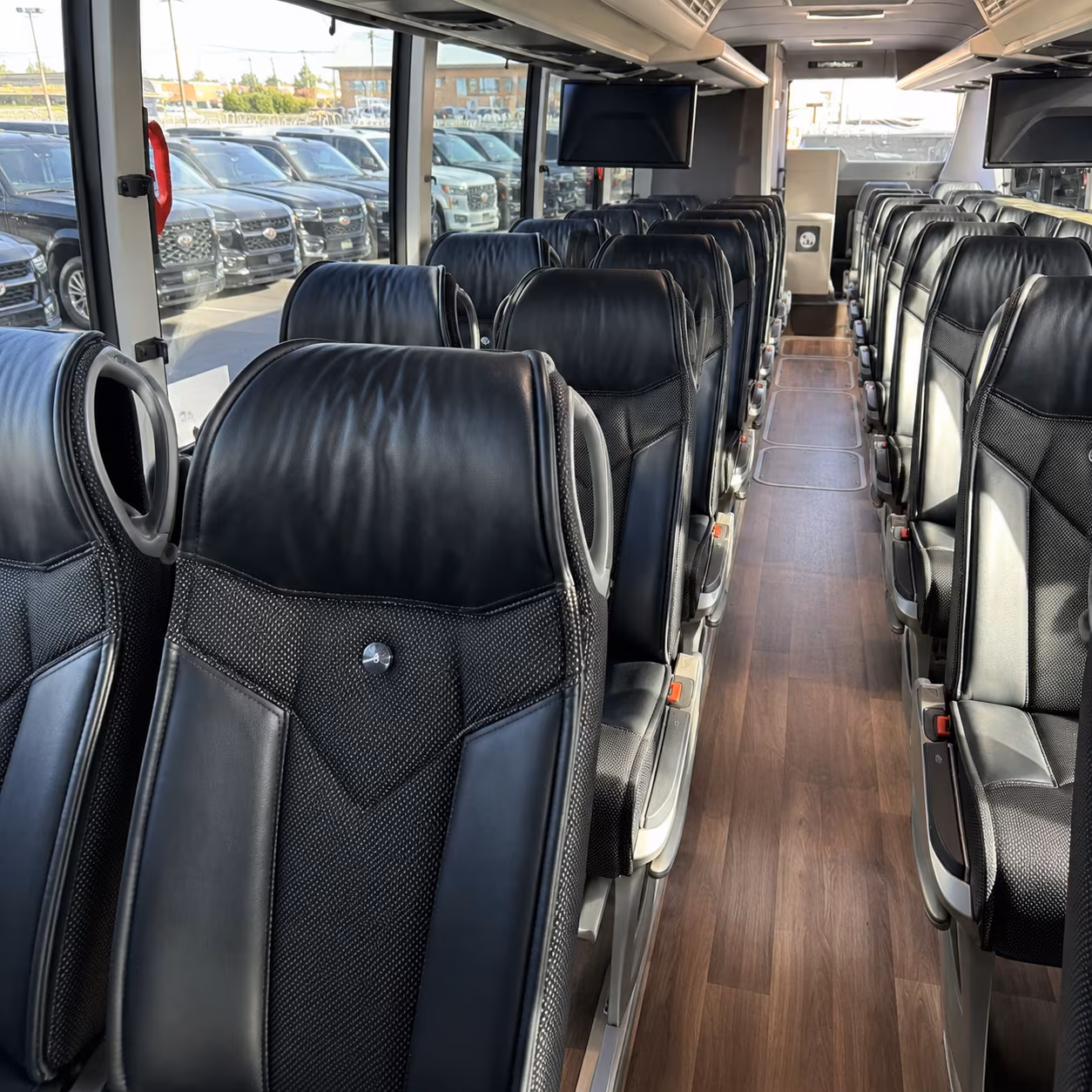 temple charter bus inside