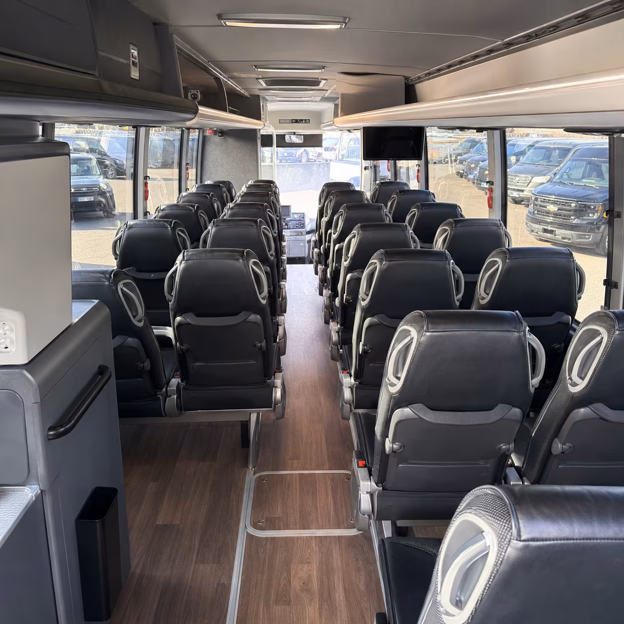 temple charter bus interior